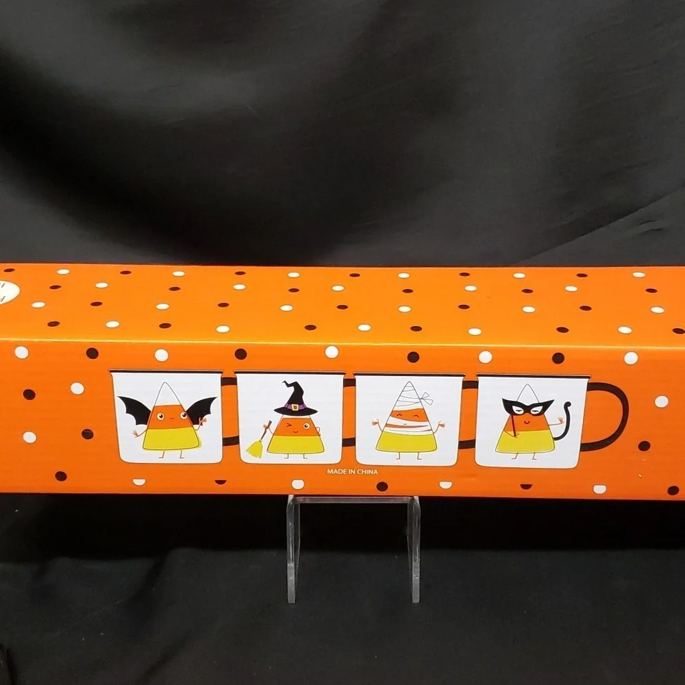 Lang NWT Halloween Espresso Set, Candy Corn in Costumes Design
